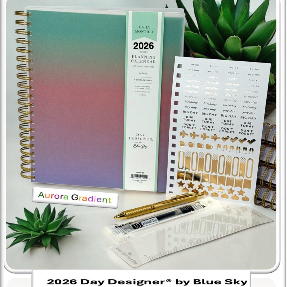 BellaRosaMariaBoutique Exclusive 2026 Planner Set - Aurora Gradient